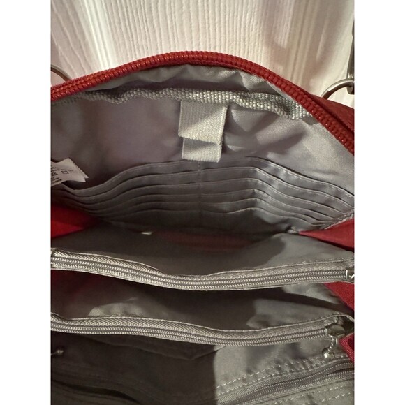 Baggallini Messenger Bag Purse Zip Adjustable Crossbody Compartments  Red - Picture 16 of 16